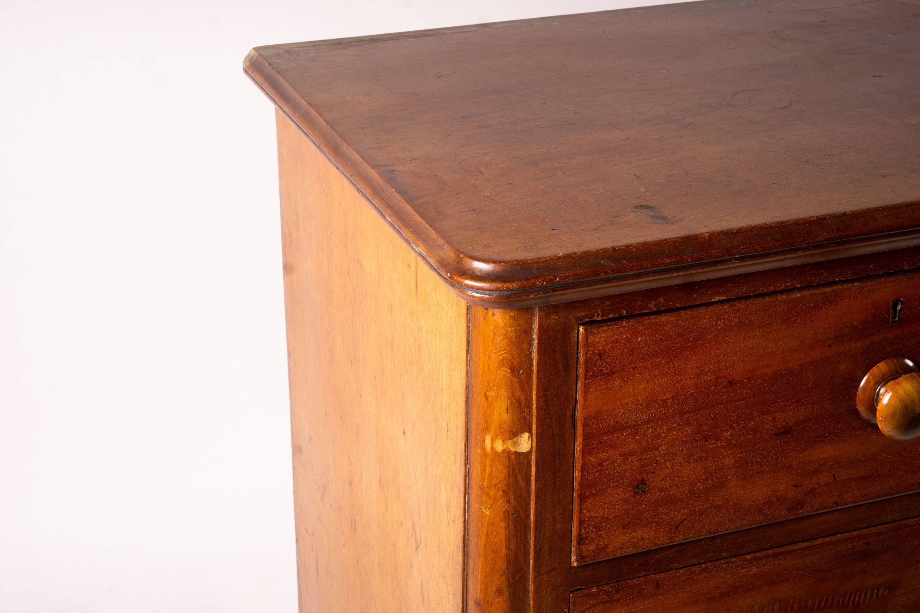 A Victorian mahogany chest, width 112cm, depth 51cm, height 112cm